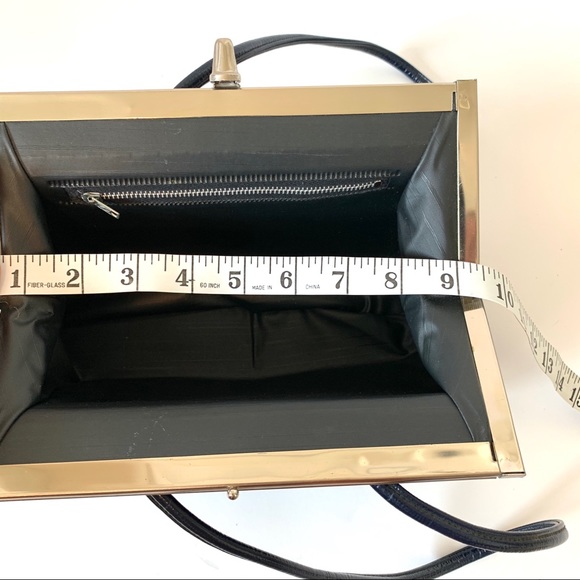 Bags Vintage Navy Blue Frame Purse With Grommet Handles Poshmark